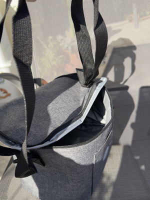 Cooling Bag new, gray, insulated with adjustable shoulder strap