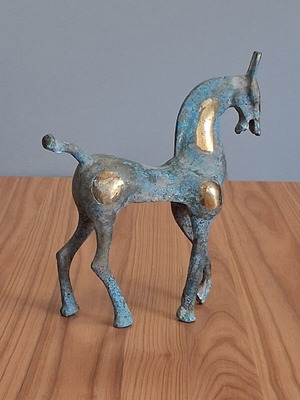 Bronze Horse Sculpture used with unique patina