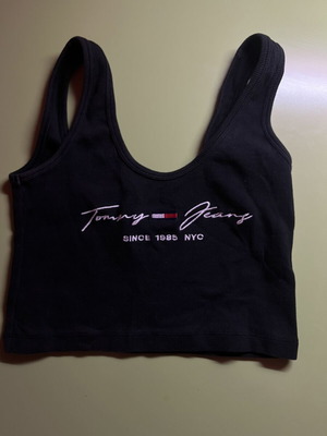 Tommy Hilfiger black top, size S