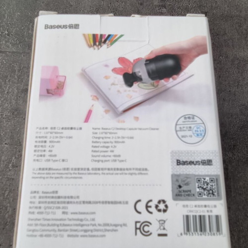 Baseus desktop capsule vacuum cleaner like new, black, with box