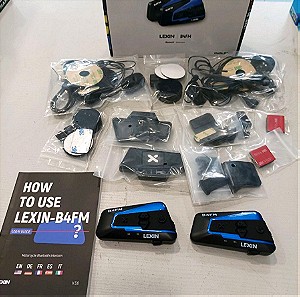 LEXIN B4FM ενδοεπικοινωνία για μηχανές με ακουστικά bluetooth