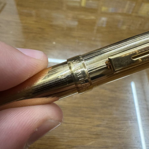 Sheaffers pen 22k gold plated vintage used