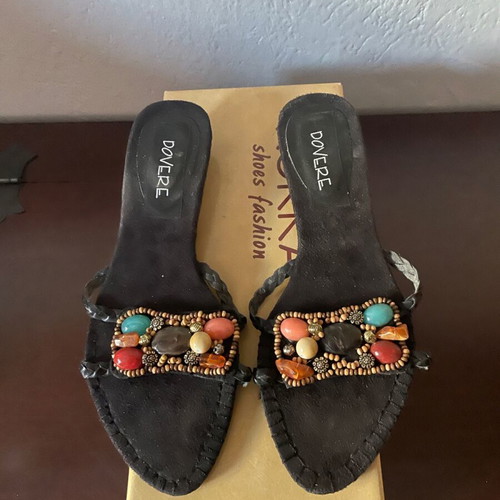 Dovere sandals like new, size 37, black and colorful
