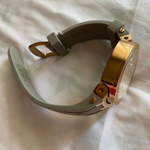 Oxette women's watch new in green and gold with crystals