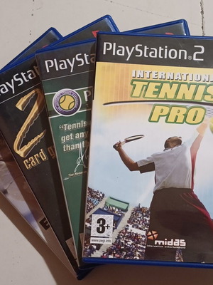 PS2 Sports Pack like new with Tennis Pro, Perfect Ace 2, 21 Card Games, Brian Lara Cricket 2005