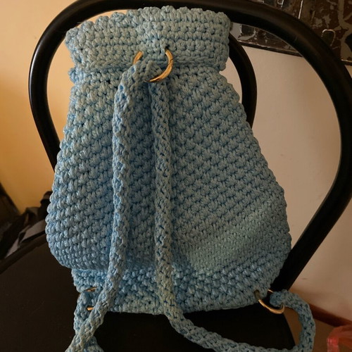 Knitted bag-sack 100% handmade new