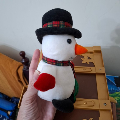 Plush Snowman 15 cm like new Christmas decoration