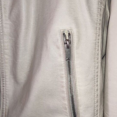 Men's jacket imitation leather XL like new, white