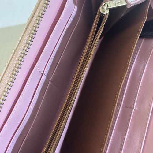 Verde large wallet nude pink color new