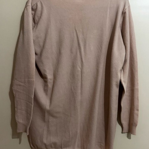 Blouse with designs used, size M, beige, warm fabric