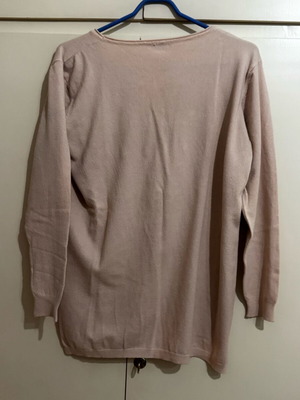 Blouse with designs used, size M, beige, warm fabric