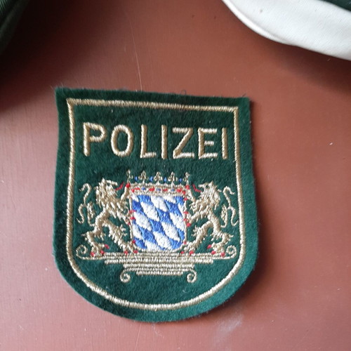 German police hats used, 1970s set with Polizei badge