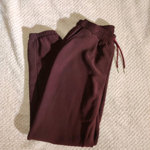 Women's burgundy tracksuit 2XL with lining and elastic waist
