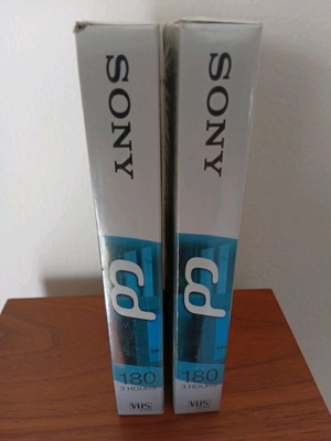 Sony VHS video cassettes 180min, pack of 2, sealed