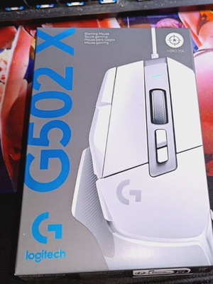 Logitech G502 X Wired White Mouse new, sealed with warranty