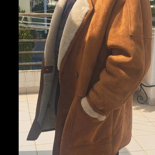 Lambskin Shearling Men's Coat Jacket like new, brown, size XL