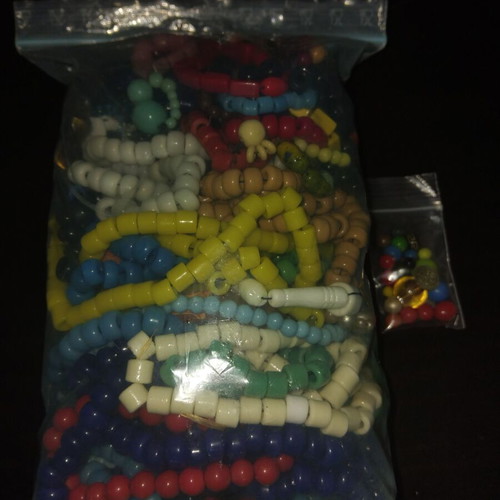 Craft beads used for jewelry in various designs