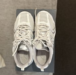 New Balance athletic shoes, size 38, white and silver