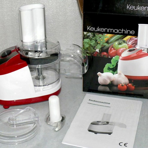 Mini food processor EC01M 250W new, red-white