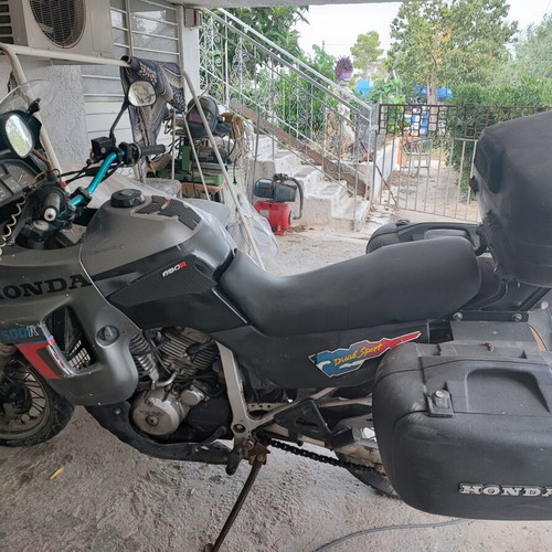 Honda Transalp 600 motorcycle used with three cases