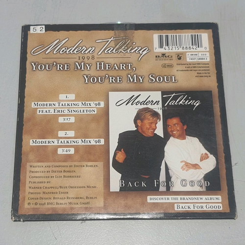 Modern Talking You're My Heart You're My Soul CD single used