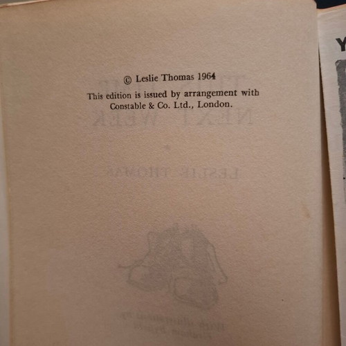 This Time Next Week vintage book by Leslie Thomas, used