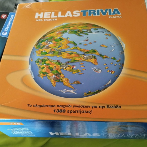 Hellas Trivia board game used, knowledge 12+