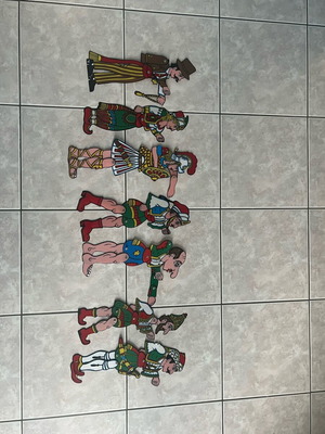 Shadow Theatre Figures set of 7 plastic, like new