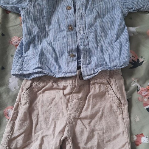 Baby Boy Shirt and Shorts Set like new, 6 months