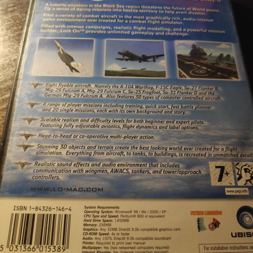 Lock-On Air Combat Simulation PC CD-ROM used