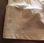 Lynne sleeveless vintage top, beige, faux leather detail