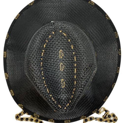 Lyssipi Hat new, hand-painted with chain detail