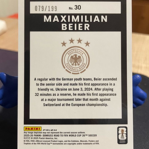Donruss Road to World Cup 2025/26 Maximilian Beier Optic Red card like new