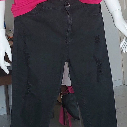Miss Good black ripped jeans size 48 like new