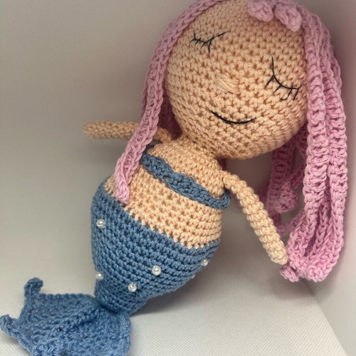 Mermaid crochet 20 cm new made of 100% hypoallergenic yarn