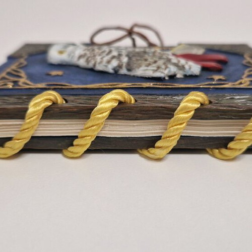 Notebook with ceramic embossed owl cover new Nemesis Now