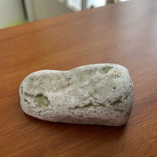 White quartz new with green inclusions