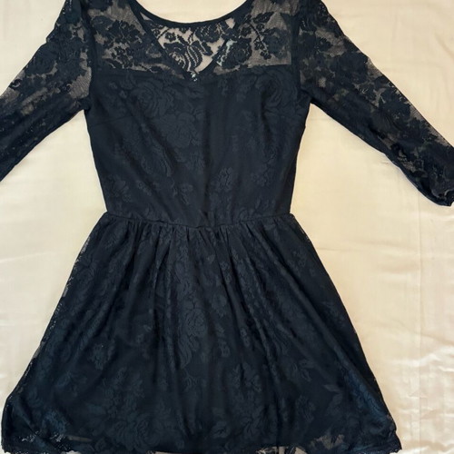 Bershka lace dress black like new, size XS-S
