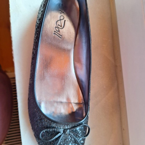 Black ballerina shoes with sequins, size 40