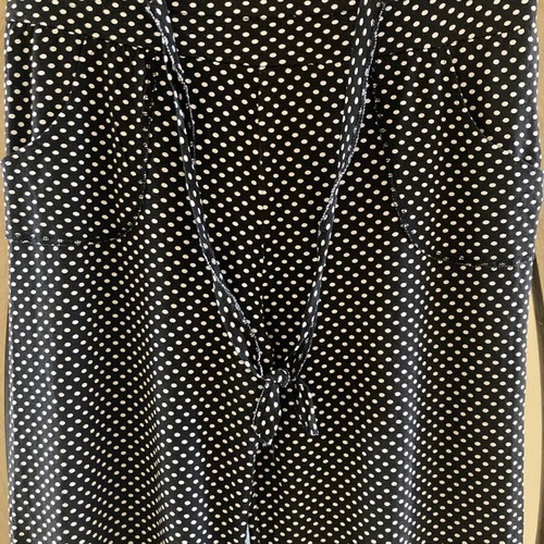Pants dark blue with polka dots, wide elastic waist like new