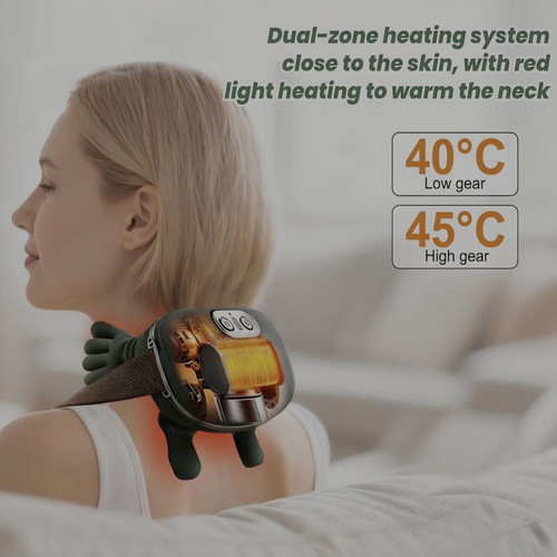 Shoulder and Neck Massager with 4D Neck Heater and USB, New