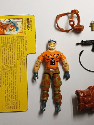 GI Joe Tiger Force Outback figure used, complete with filecard