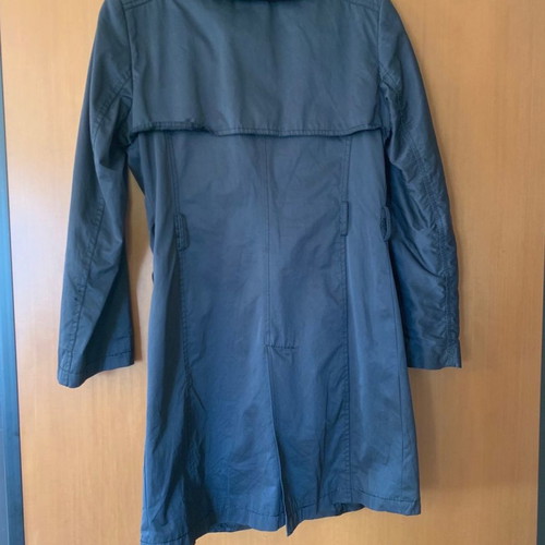 FIDELE trench coat used, dark blue, size small-medium