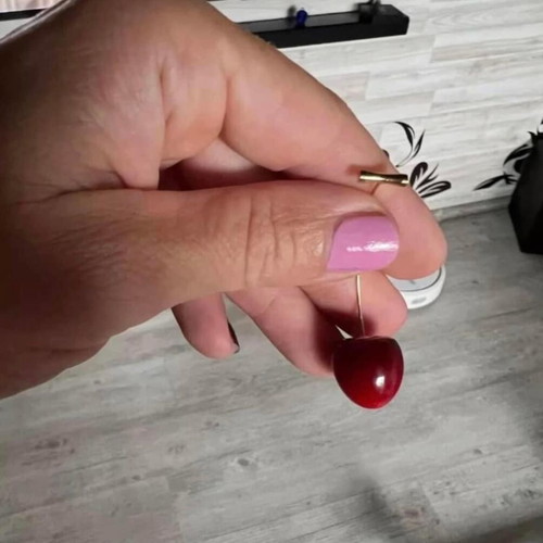 Cherry earrings new, sturdy model