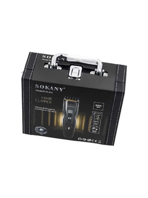Κουρευτική μηχανή Sokany σε μαύρο βαλιτσάκι καινούργιο, για μαλλιά, γένια και σώμα