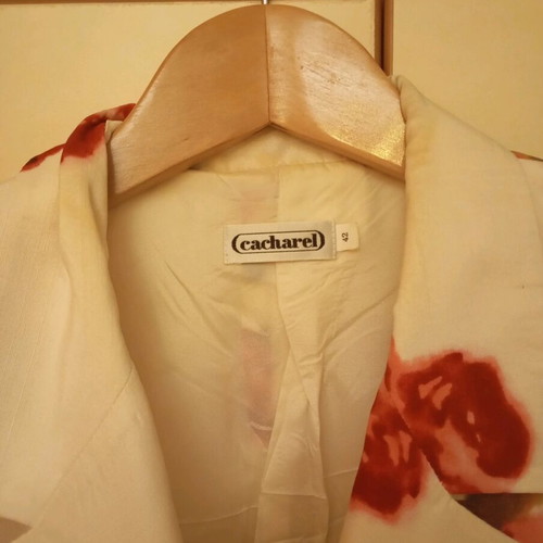 Cacharel women's white jacket with flowers like new, size 42