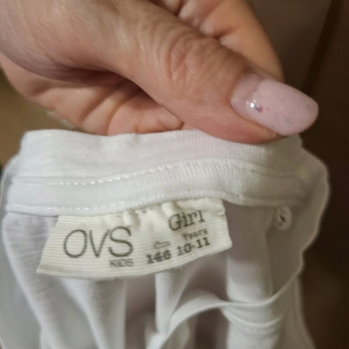 OVS Girls White Girl's Blouse With Ruffle Like New