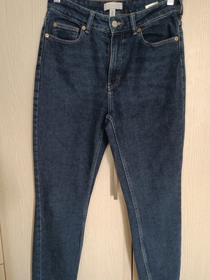 High-waisted skinny jeans H&M like new, blue, size L