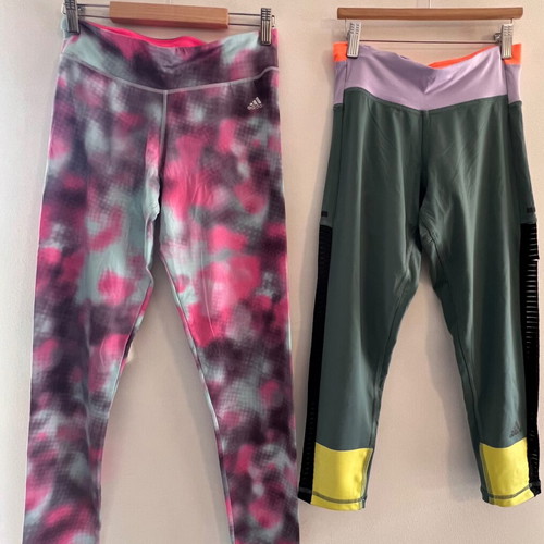 Adidas sports leggings used, multicolor, Climalite series
