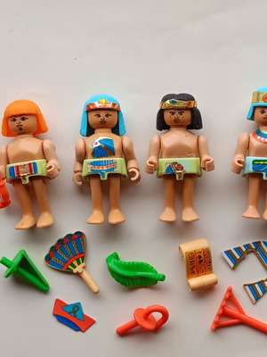 Playmobil Egyptian figures like new, collectible set of 4